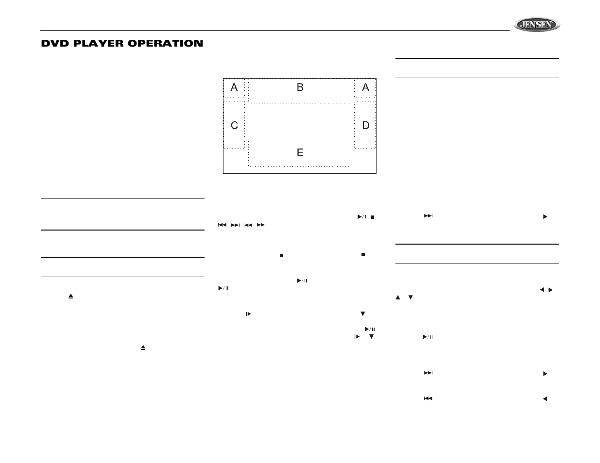 Vm9510ts, Dvd player operation | Jensen VM9510TS User Manual | Page 19 / 82