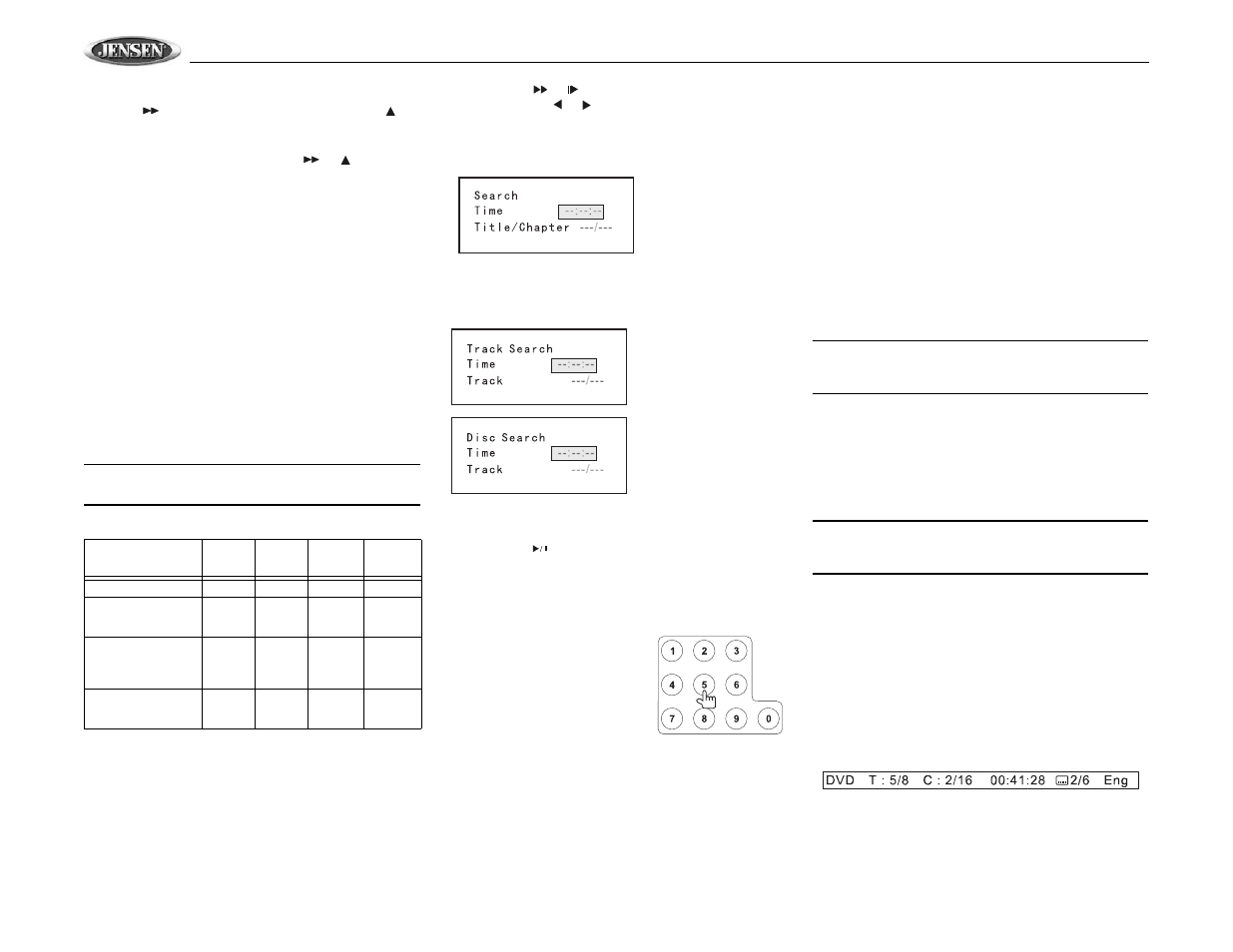 Vm9510ts | Jensen VM9510TS User Manual | Page 20 / 82