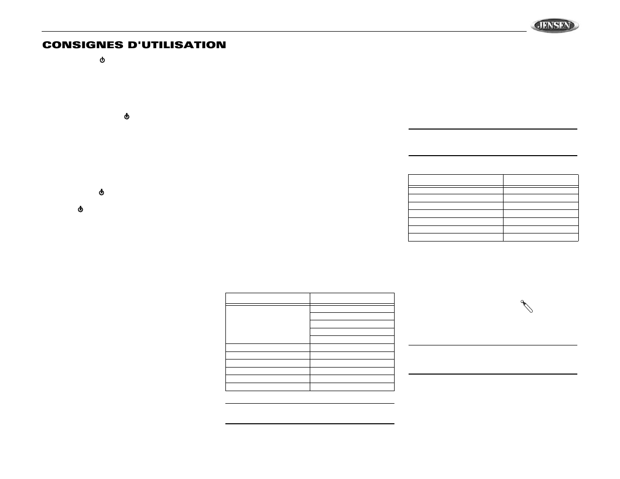 Vm9510ts, Consignes d'utilisation | Jensen VM9510TS User Manual | Page 67 / 82