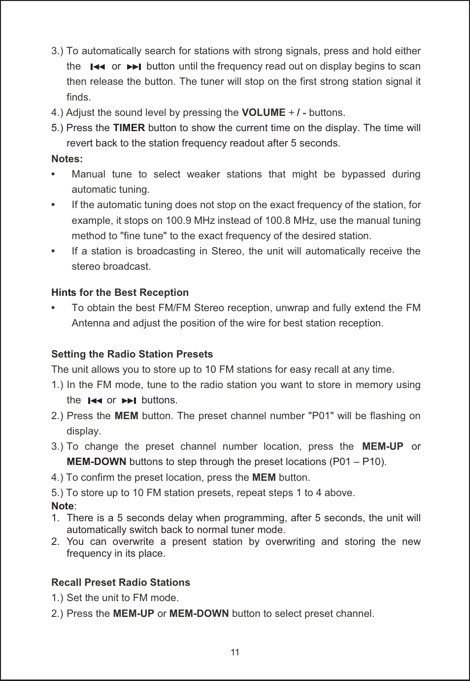 Jensen JIMS-260I User Manual | Page 12 / 22