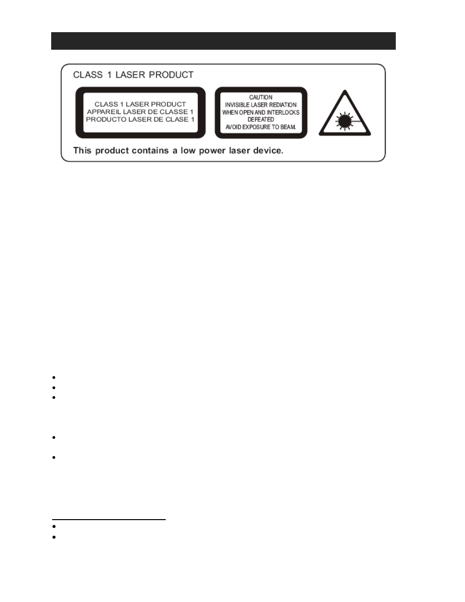 Caution | Jensen JTA-980 User Manual | Page 6 / 24