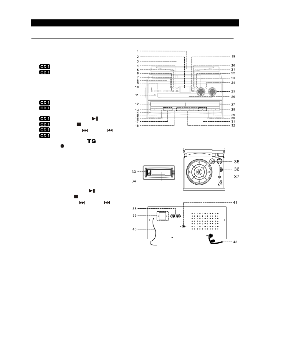 Location of controls and indicators | Jensen JTA-980 User Manual | Page 9 / 24