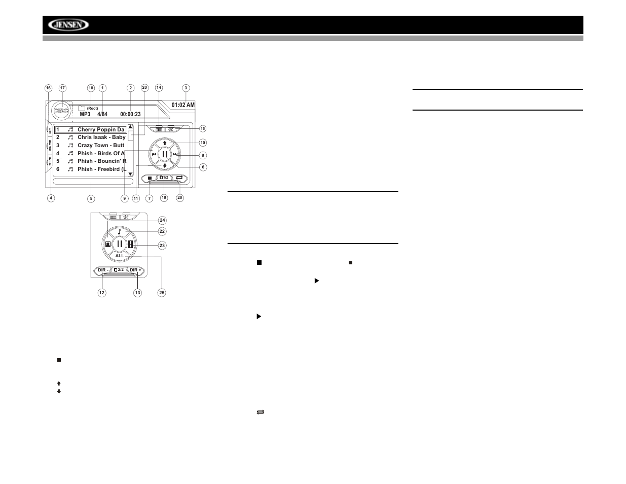 Vm9512 | Jensen VM9512 User Manual | Page 34 / 44