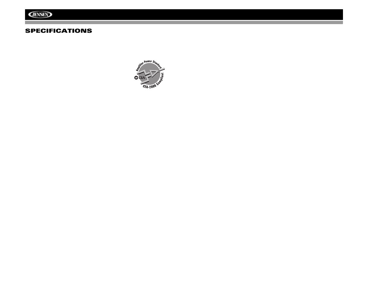Vm9512 specifications | Jensen VM9512 User Manual | Page 42 / 44