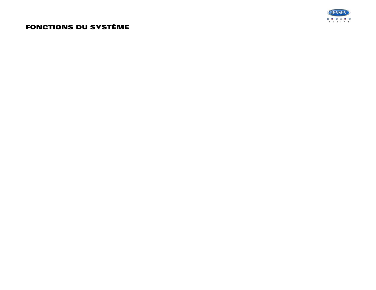 Msr7007, Fonctions du système | Jensen WATERPROOF AM/FM/RBDS/WB/CDP/SIRIUS/IPOD READY MSR7007 User Manual | Page 31 / 44
