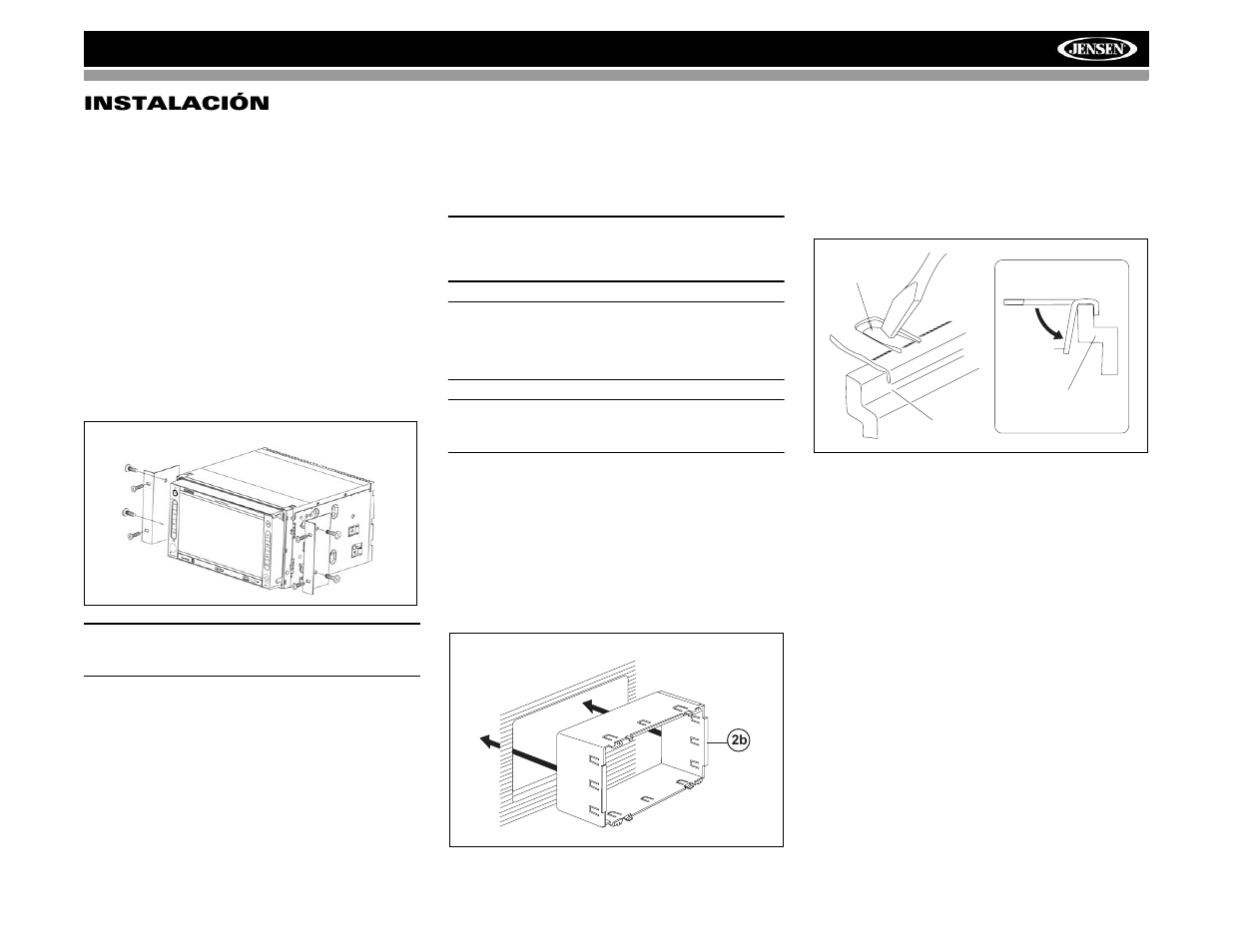 Vm9022 instalación | Jensen VM9022 User Manual | Page 47 / 124