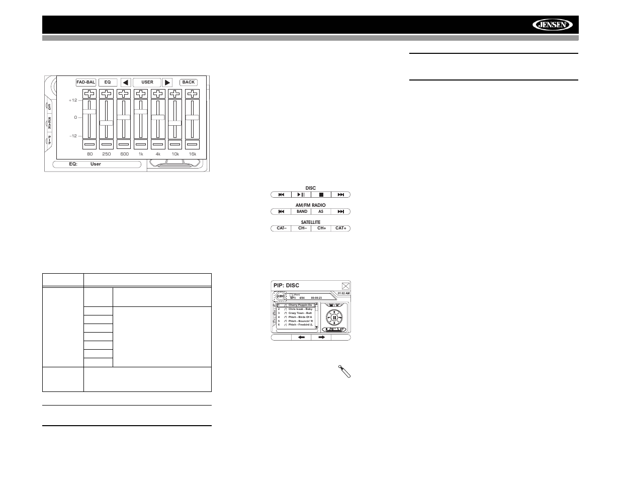 Vm9022, Opciones de pantalla alternativas, Reinicio del sistema | Función ajustes de audio | Jensen VM9022 User Manual | Page 57 / 124