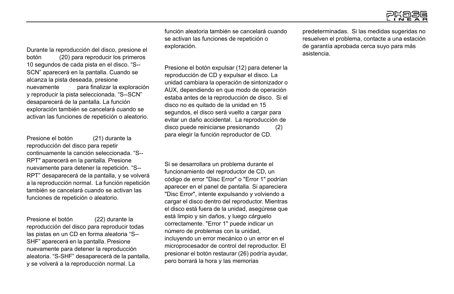 Jensen Phase Linear CD1213 User Manual | Page 23 / 46