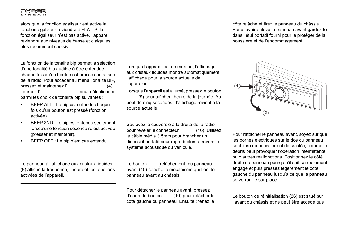 Jensen Phase Linear CD1213 User Manual | Page 32 / 46