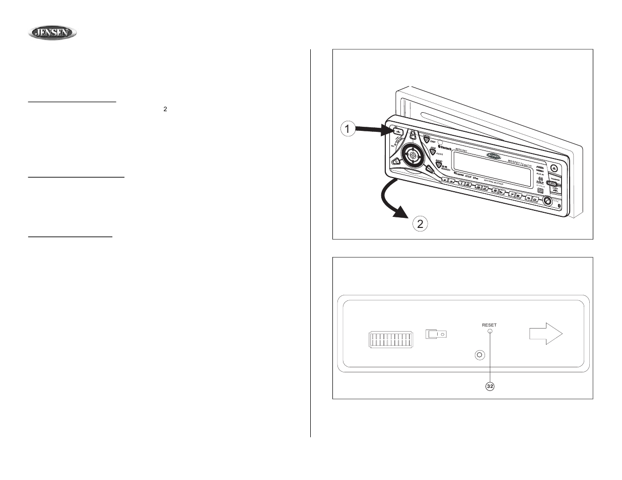 Mp8610bt, Operation (continued) | Jensen MP8610BT User Manual | Page 12 / 61