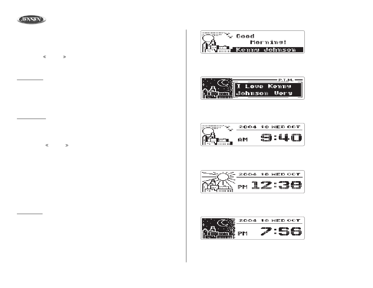 Mp8610bt, Operation (continued) | Jensen MP8610BT User Manual | Page 22 / 61