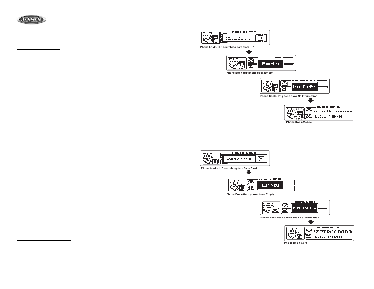 Mp8610bt, Bluetooth operation (continued) | Jensen MP8610BT User Manual | Page 52 / 61
