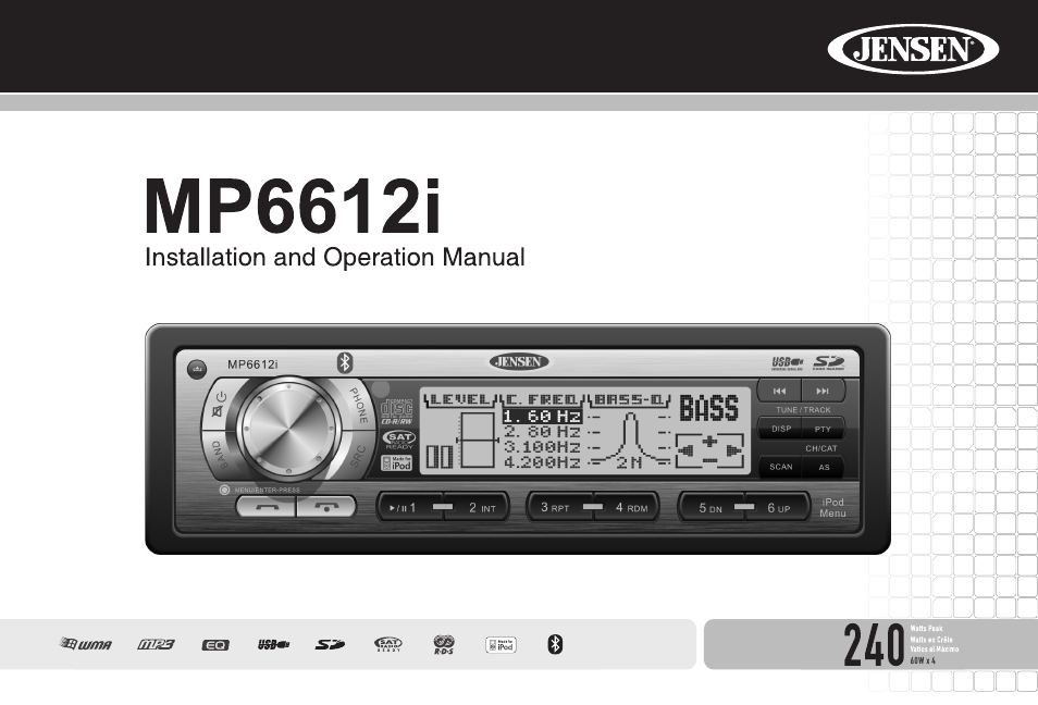 Jensen MP6612i User Manual | 36 pages