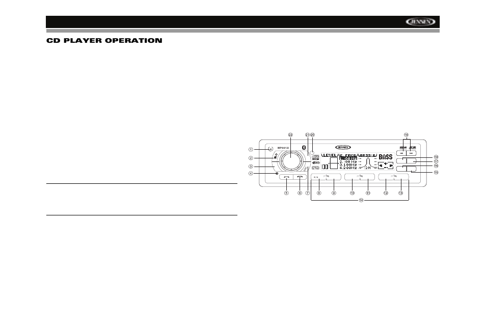 Radio ready, Mp6612i, Cd player operation | Jensen MP6612i User Manual | Page 17 / 36