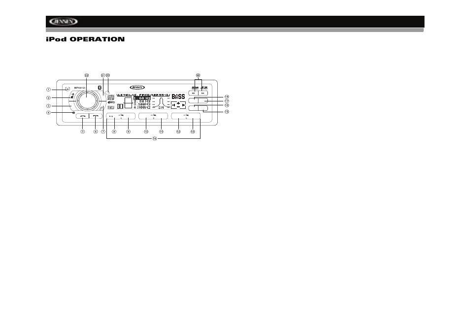 Radio ready, Mp6612i, Ipod operation | Jensen MP6612i User Manual | Page 24 / 36