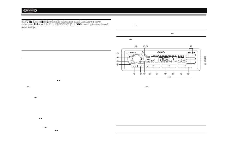 Radio ready, Mp6612i | Jensen MP6612i User Manual | Page 26 / 36