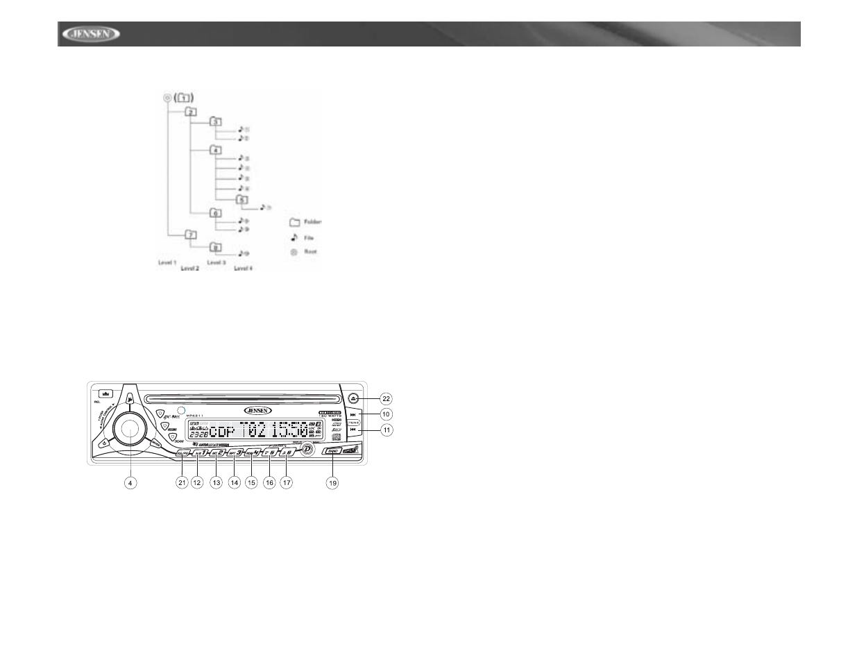 Mp6211 | Jensen MP6211 User Manual | Page 16 / 52