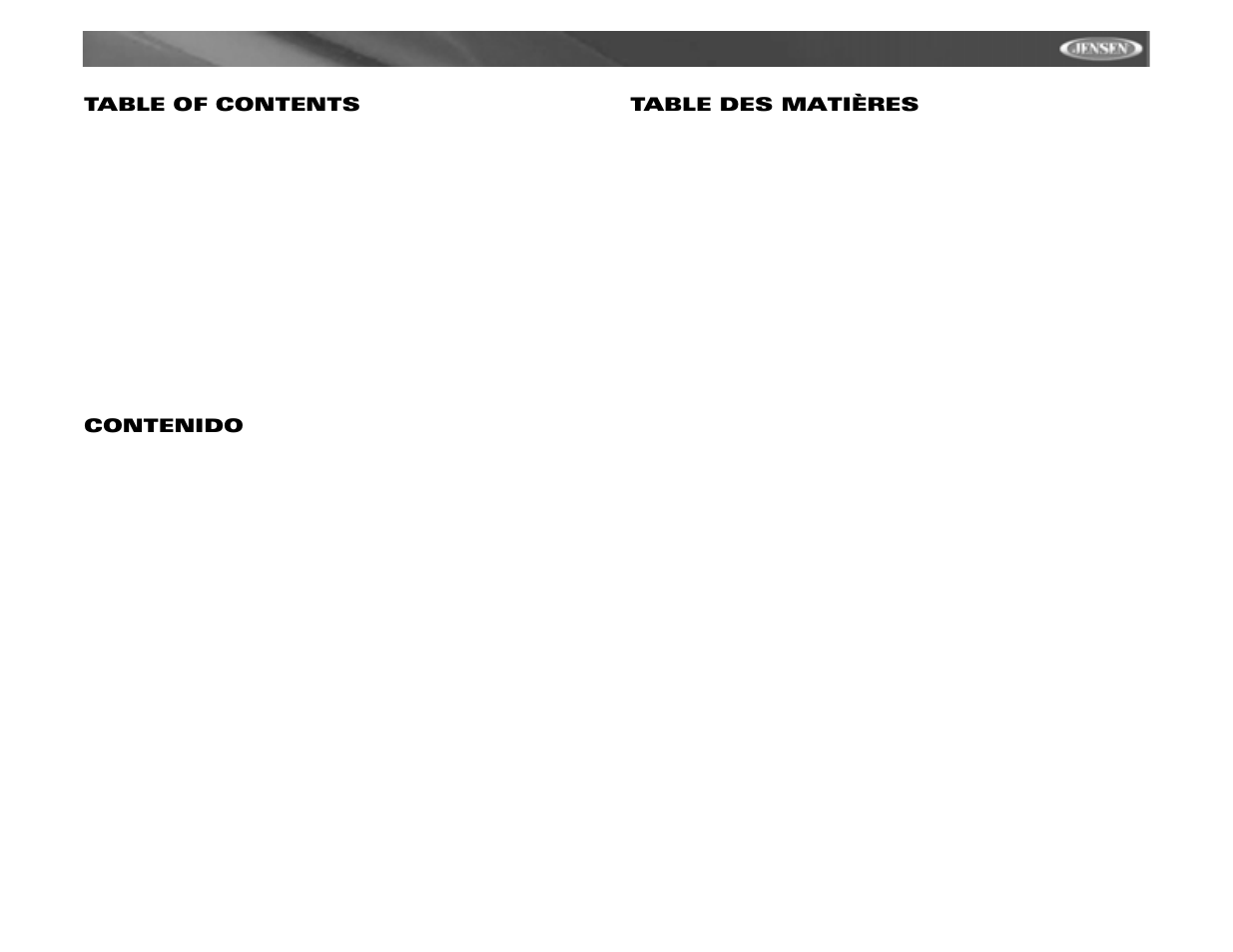 Jensen MP6211 User Manual | Page 3 / 52
