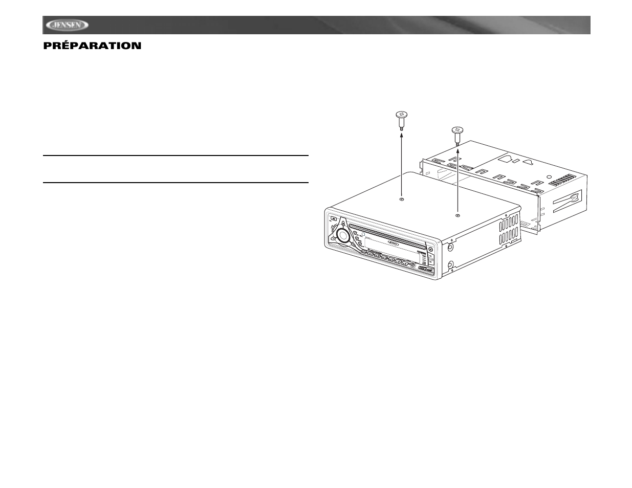 Mp6211, Préparation | Jensen MP6211 User Manual | Page 38 / 52