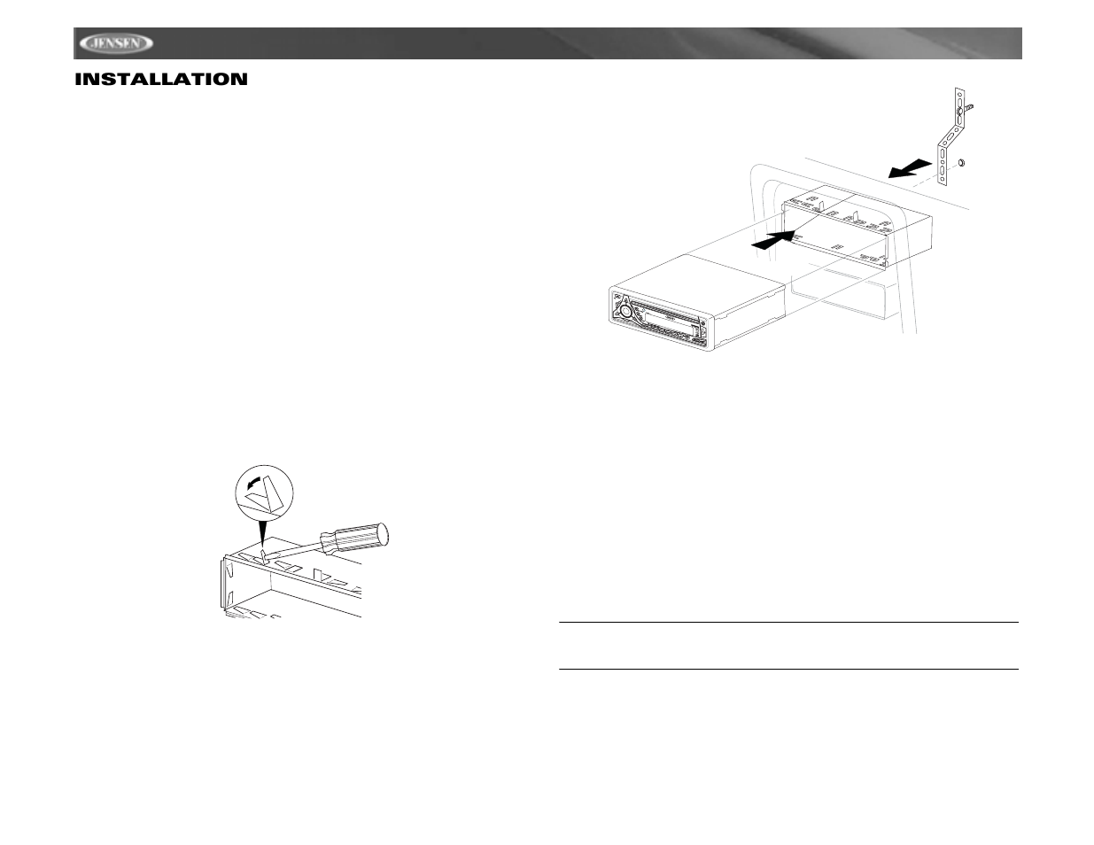 Mp6211, Installation | Jensen MP6211 User Manual | Page 40 / 52