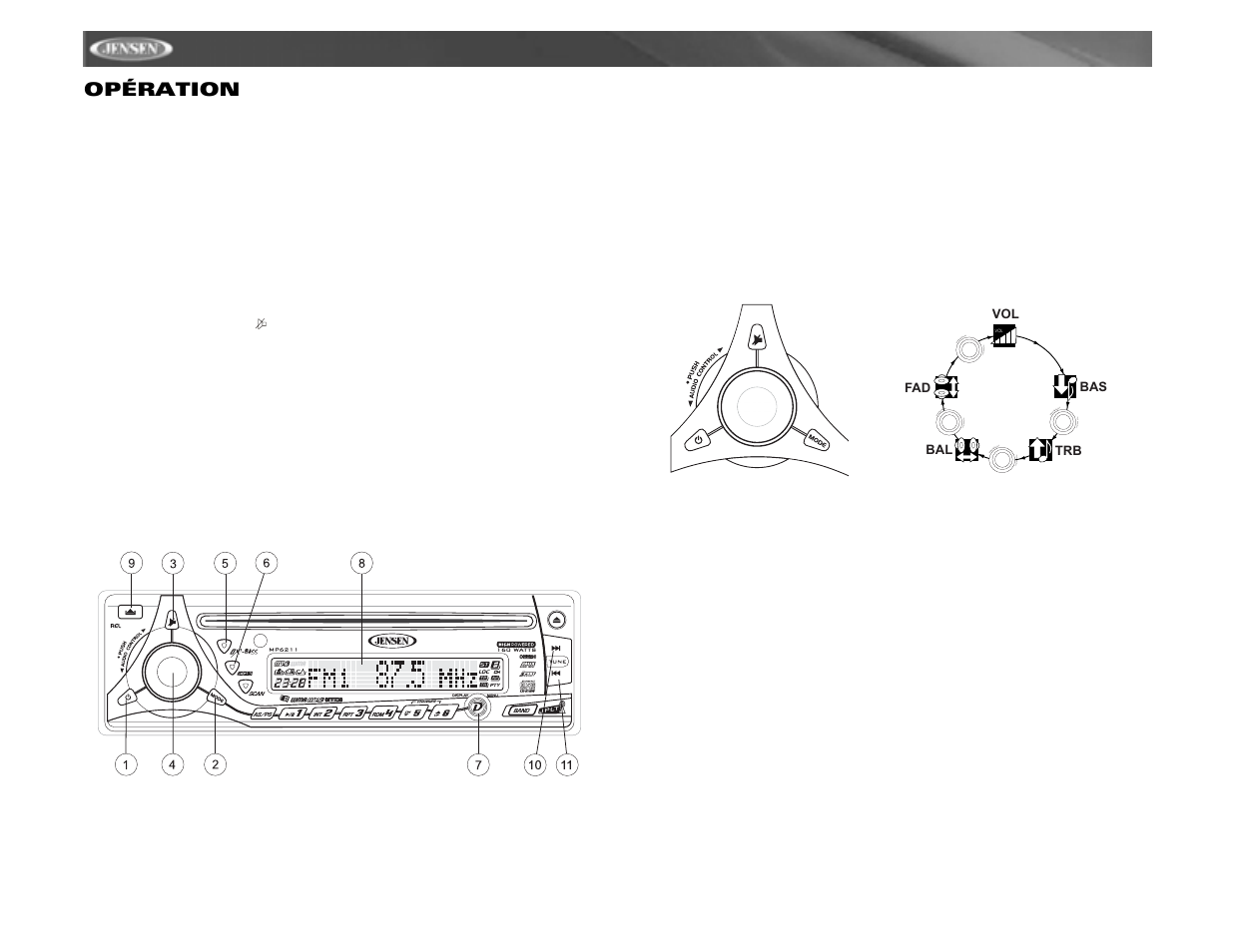 Jensen MP6211 User Manual | Page 42 / 52