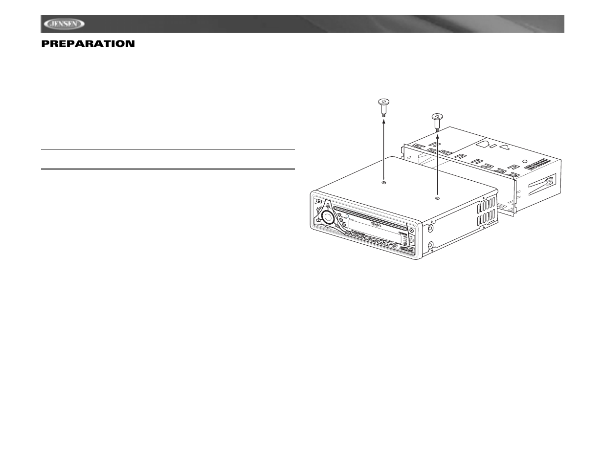 Mp6211, Preparation | Jensen MP6211 User Manual | Page 6 / 52
