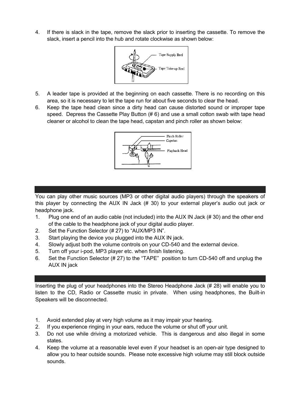 Jensen CD-540 User Manual | Page 11 / 13