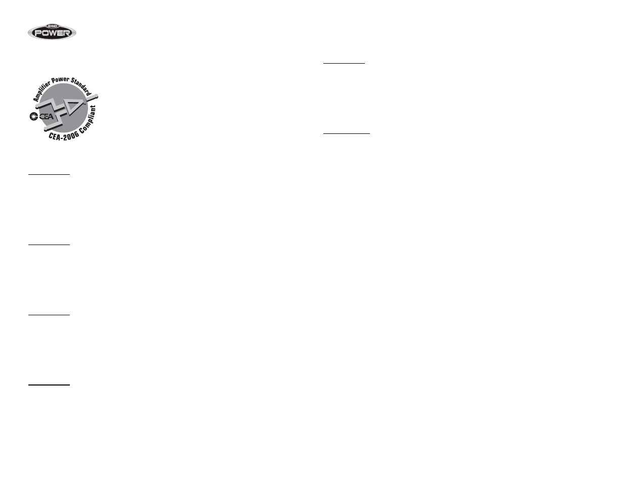Cea power output | Jensen POWER 880 User Manual | Page 15 / 48