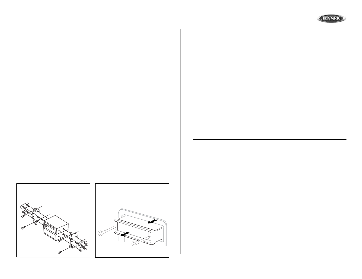 Cr1610 installation (continued), Instalación (continuado), Installation (continué) | Jensen CR1610 User Manual | Page 7 / 22