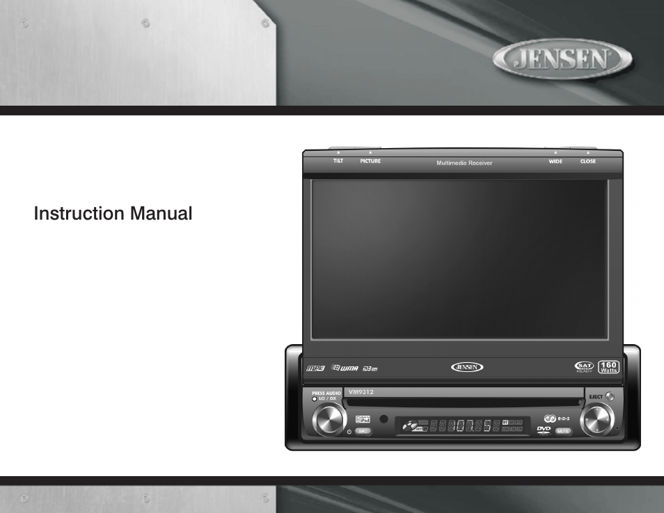 Jensen VM9312 User Manual | 36 pages