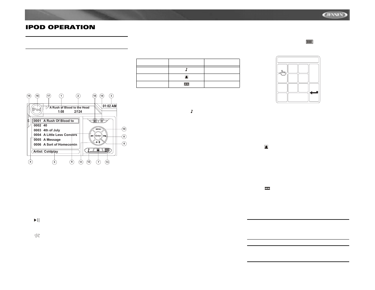 Vm9312 ipod operation | Jensen VM9312 User Manual | Page 29 / 36