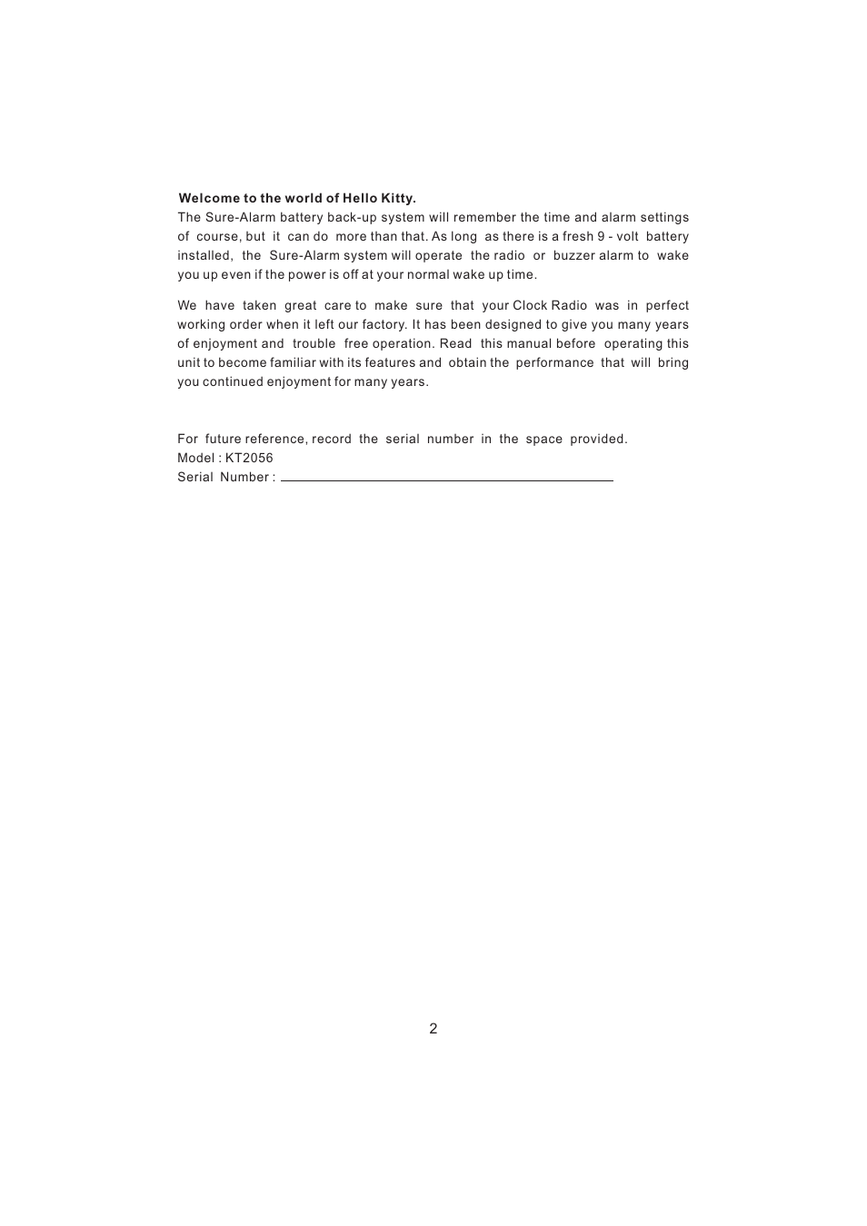 Jensen KT2056 User Manual | Page 3 / 13
