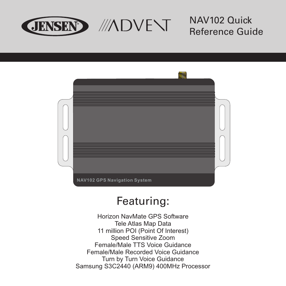 Jensen NAV102 User Manual | 54 pages