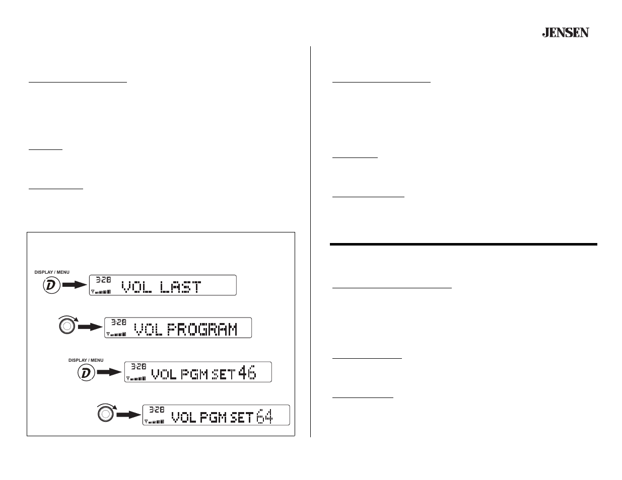Cd3610, Basic operation (continued), Operación básica (continuado) | Opération de base (continué) | Jensen CD3610 User Manual | Page 11 / 21