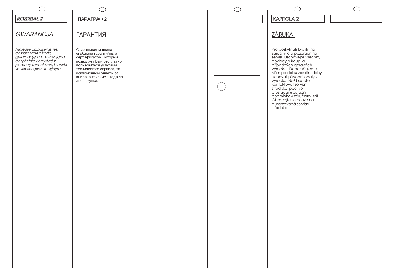 Candy CM2 106 User Manual | Page 5 / 41
