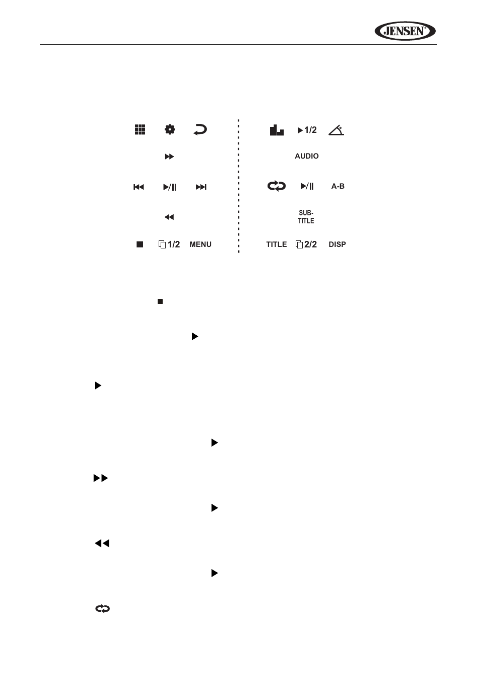 Vm9114 controlling playback | Jensen VM9114 User Manual | Page 25 / 45