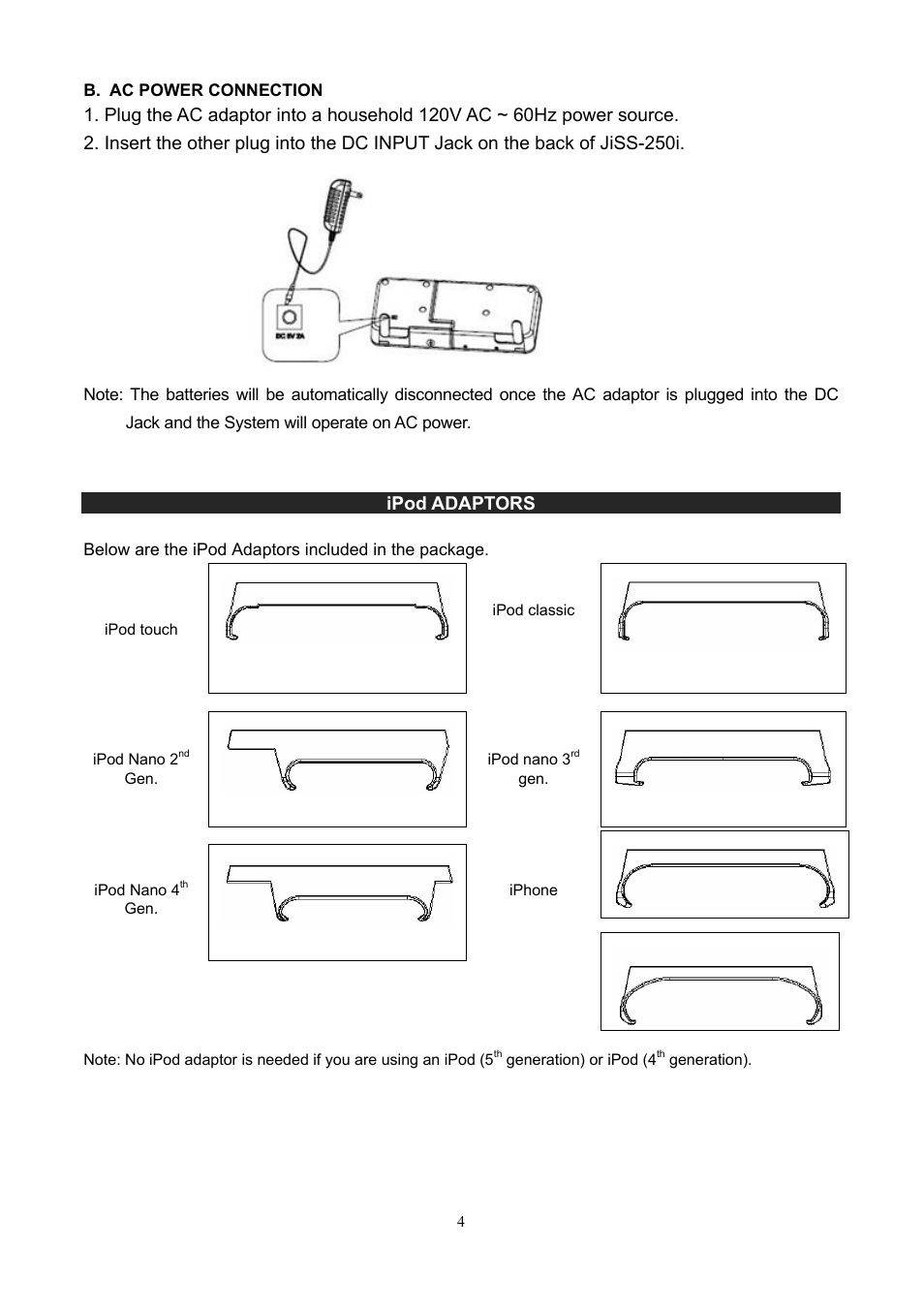 Jensen JiSS-250i User Manual | Page 5 / 8
