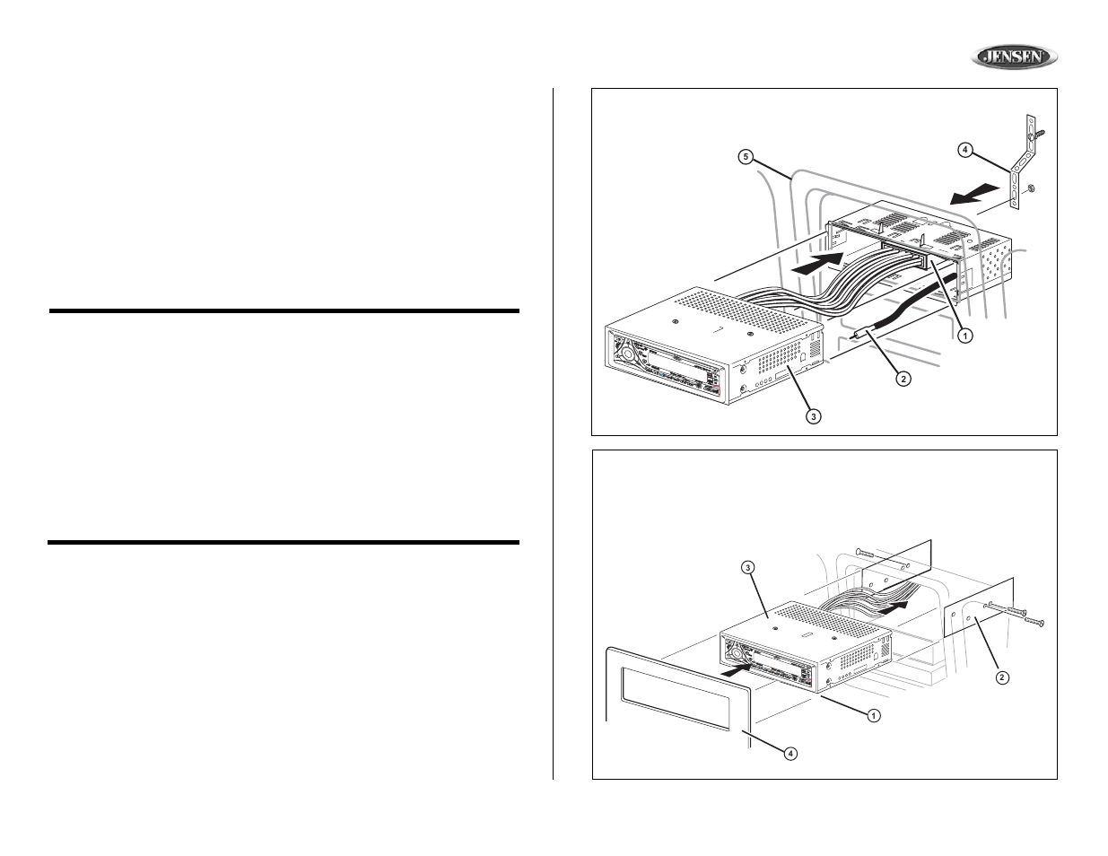 Mp5610, Mosfe t 72 mosfet 72 watts rms watts rms, Instalación | Installation | Jensen MP5610 User Manual | Page 5 / 25
