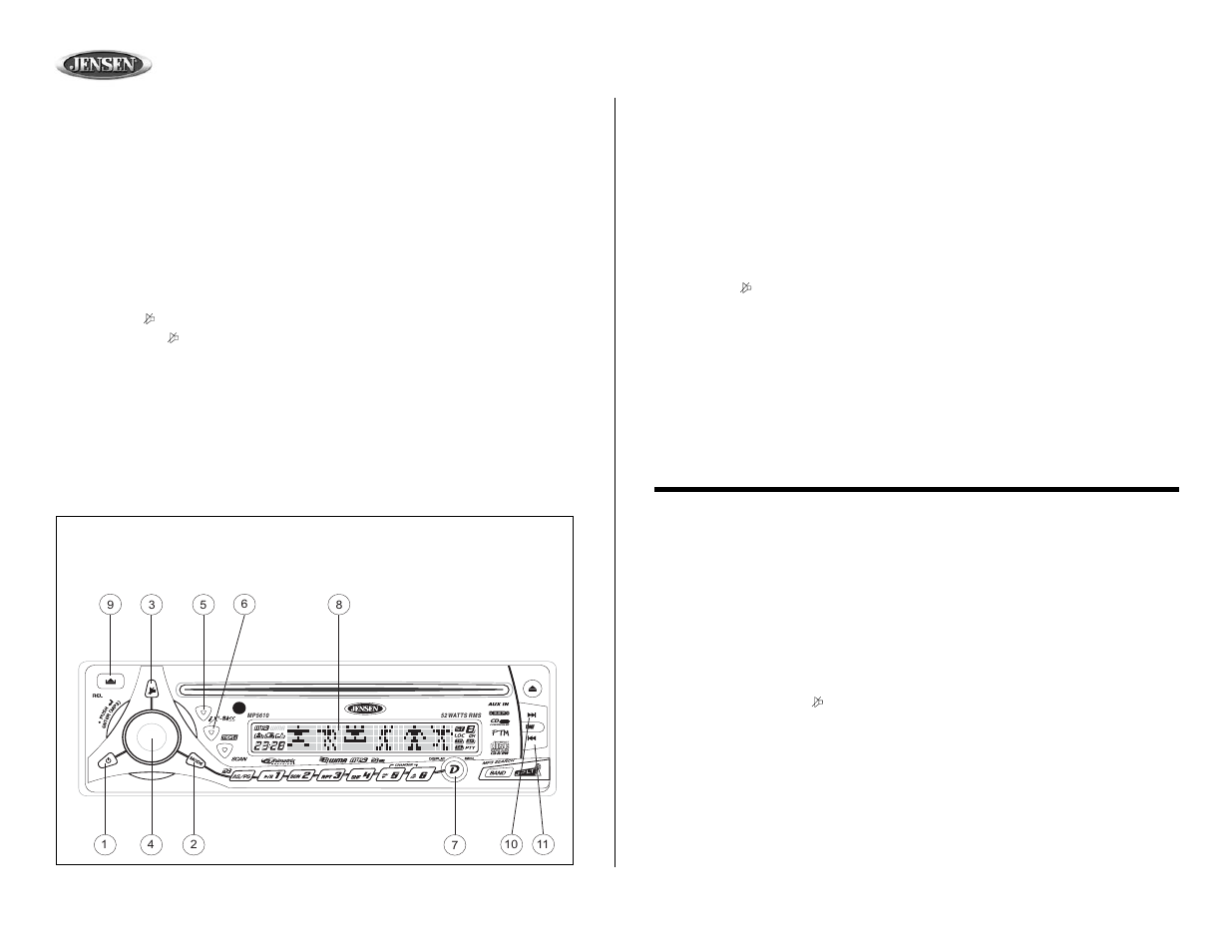 Mp5610, Operation, Operación | Opération | Jensen MP5610 User Manual | Page 6 / 25