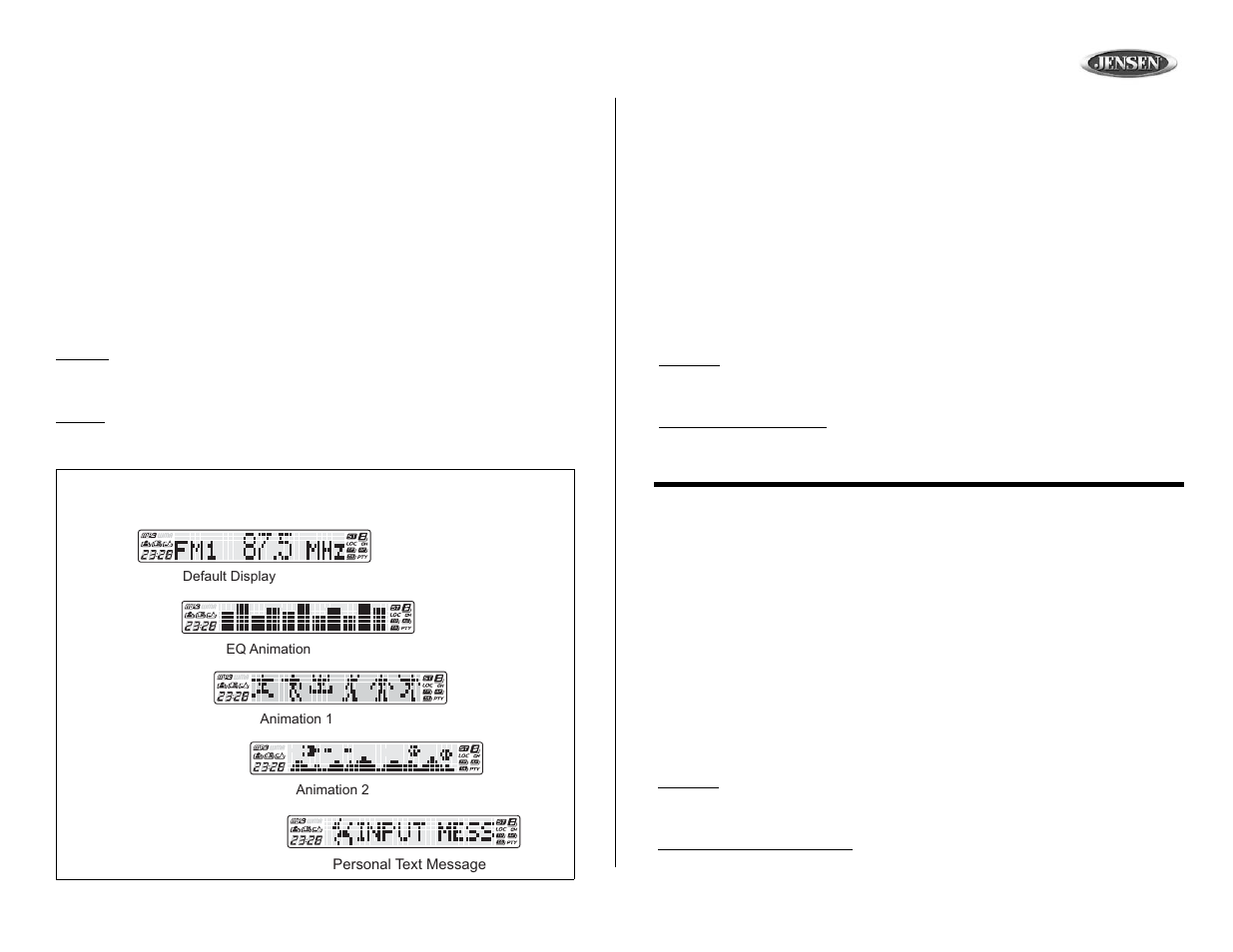 Mp5610, Operation (continued), Operación (continuado) | Opération (continué) | Jensen MP5610 User Manual | Page 9 / 25