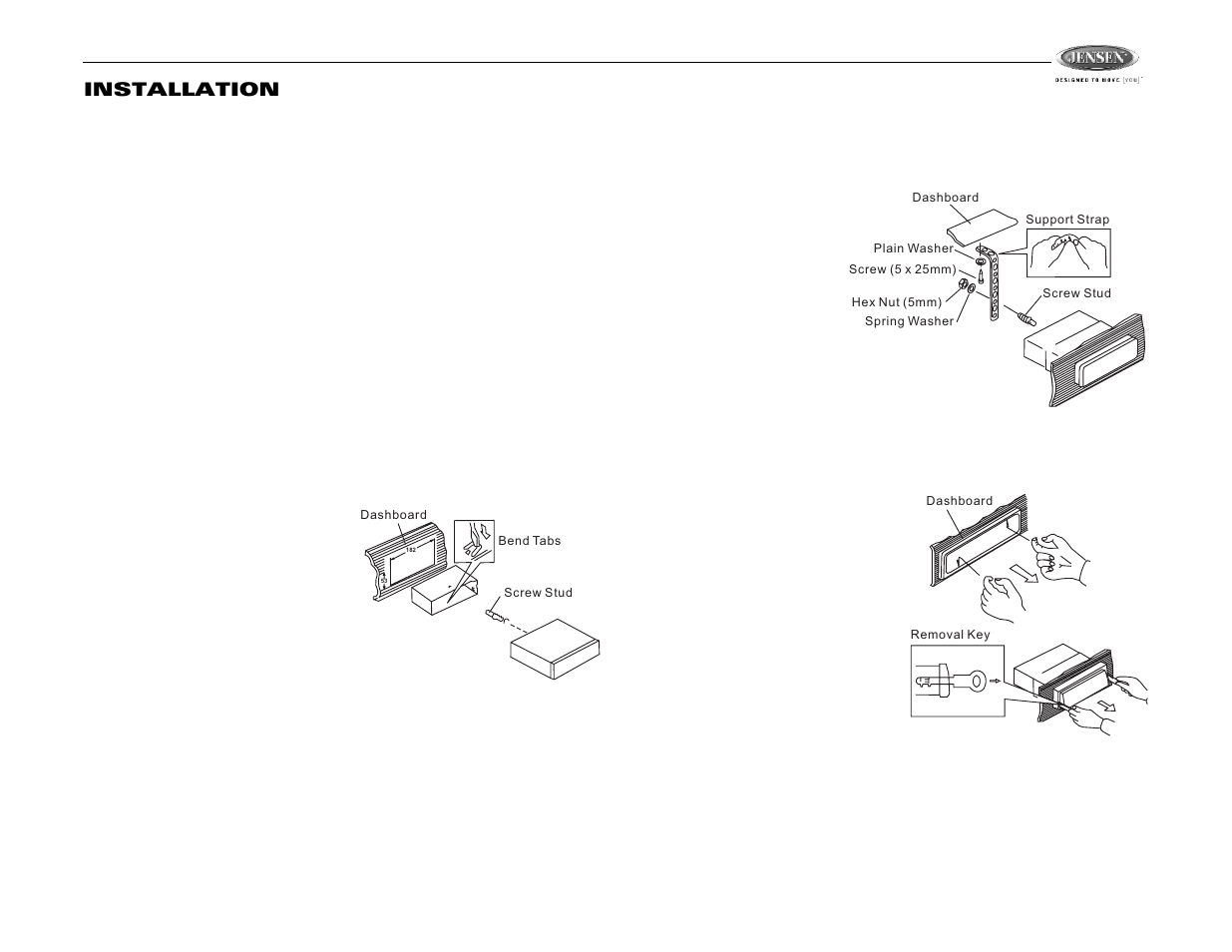 Jcd3006, Installation | Jensen JCD3006 User Manual | Page 3 / 10