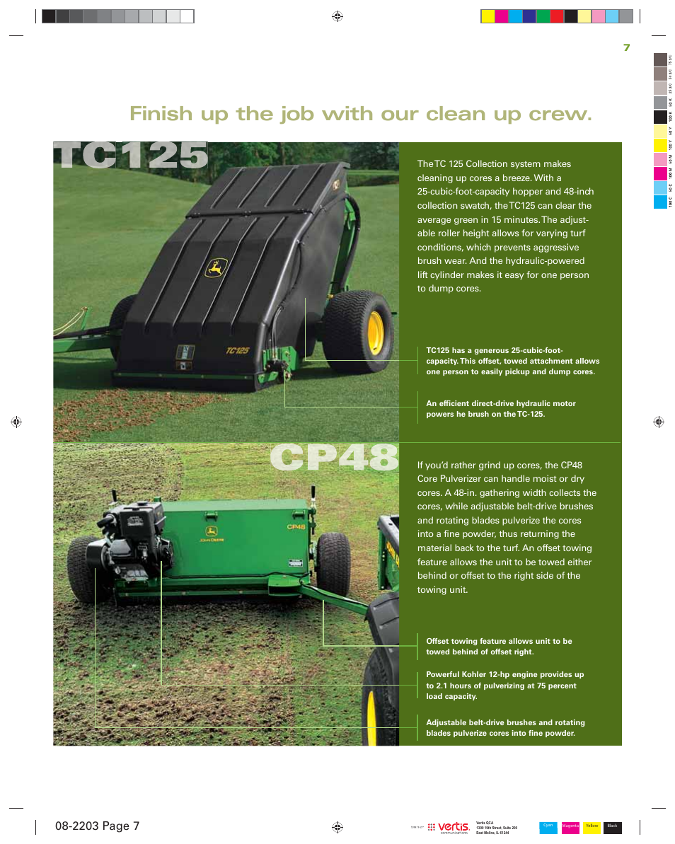 Finish up the job with our clean up crew | John Deere Aercore 2000 User Manual | Page 7 / 8