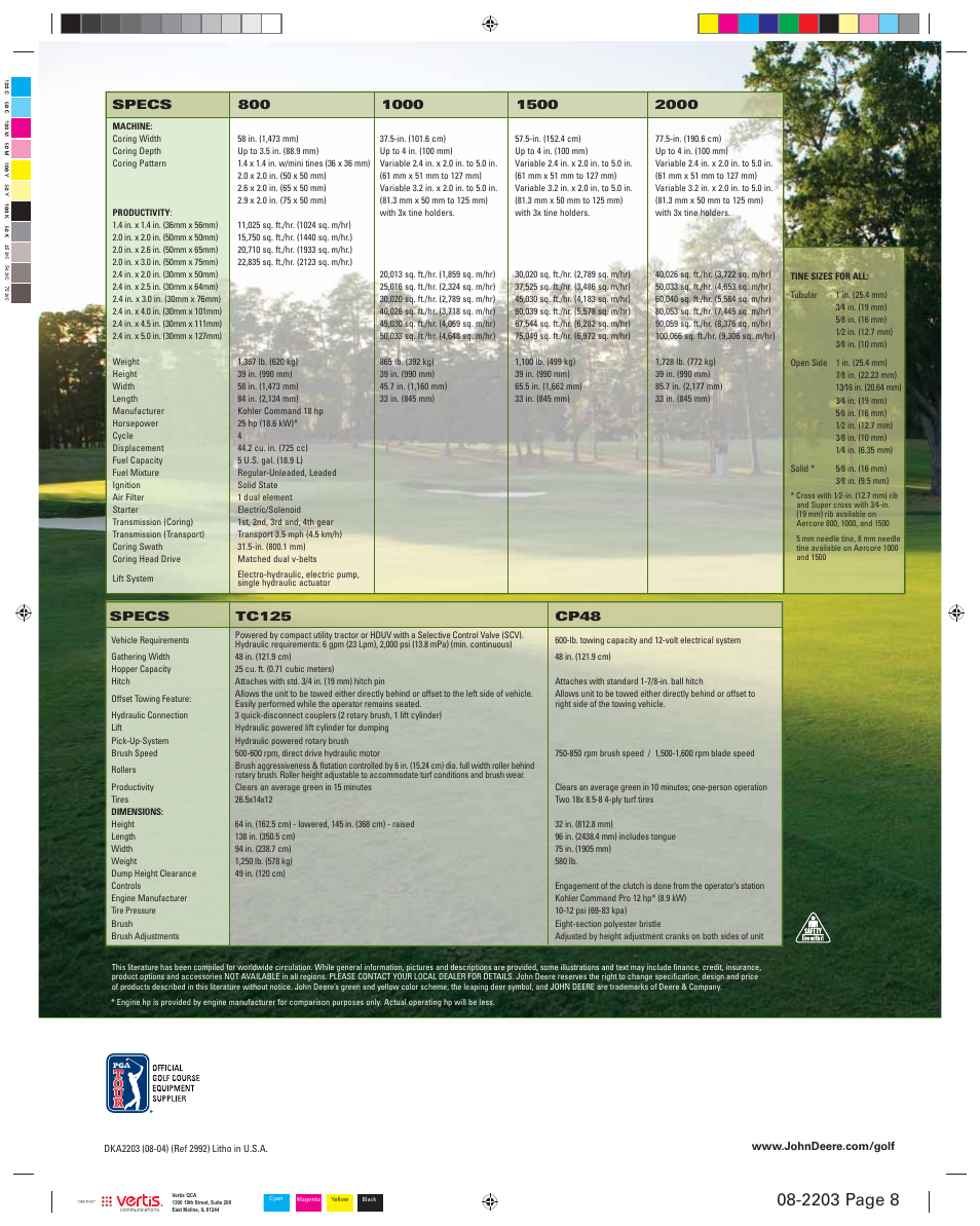 John Deere Aercore 2000 User Manual | Page 8 / 8