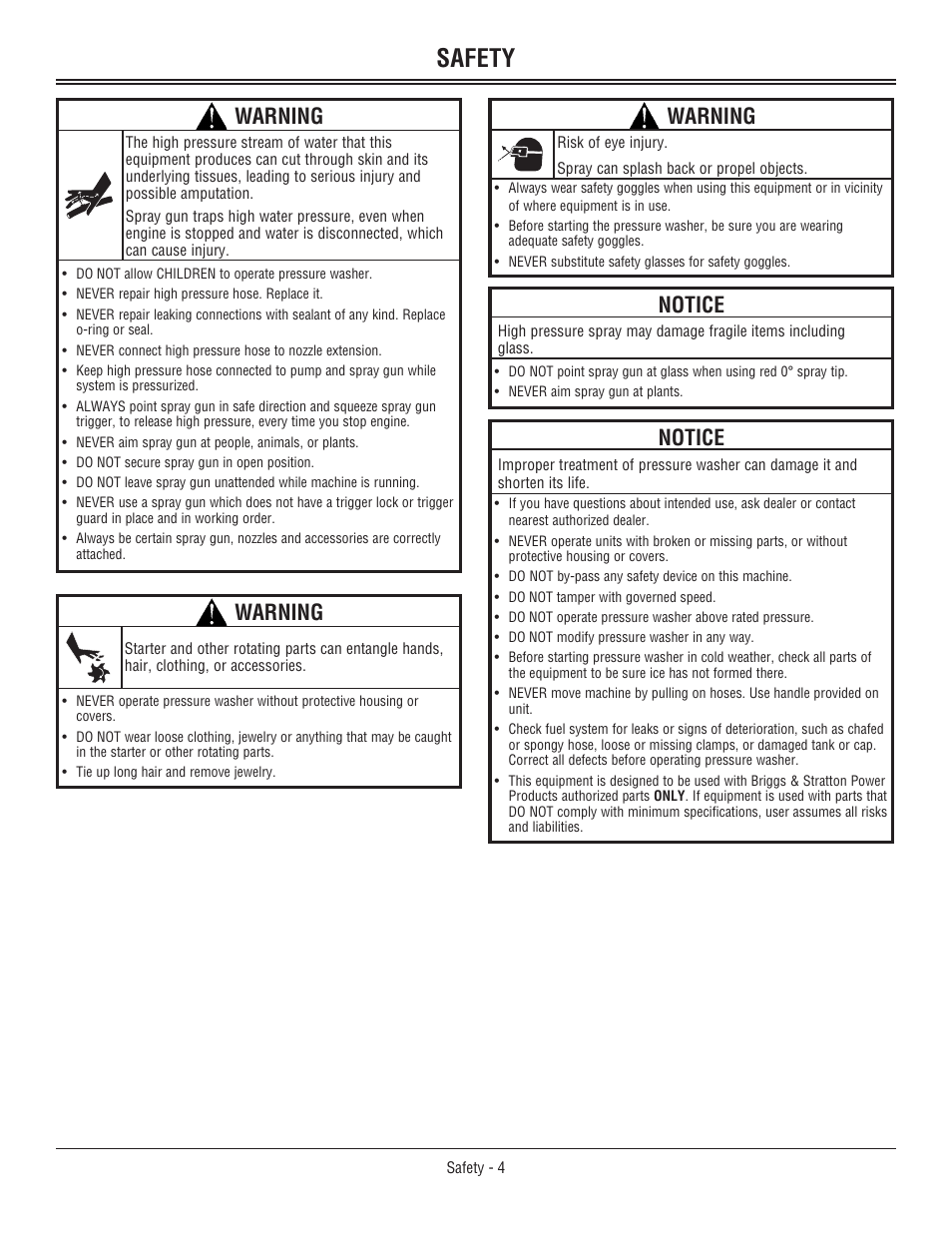 Safety, Warning, Notice | John Deere 3800 User Manual | Page 8 / 24