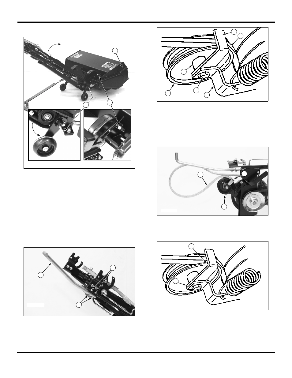 Put tiller frame rails in transport position, Install lift handle and idler sheave, Assembly | John Deere OMM141979 J9 User Manual | Page 31 / 36