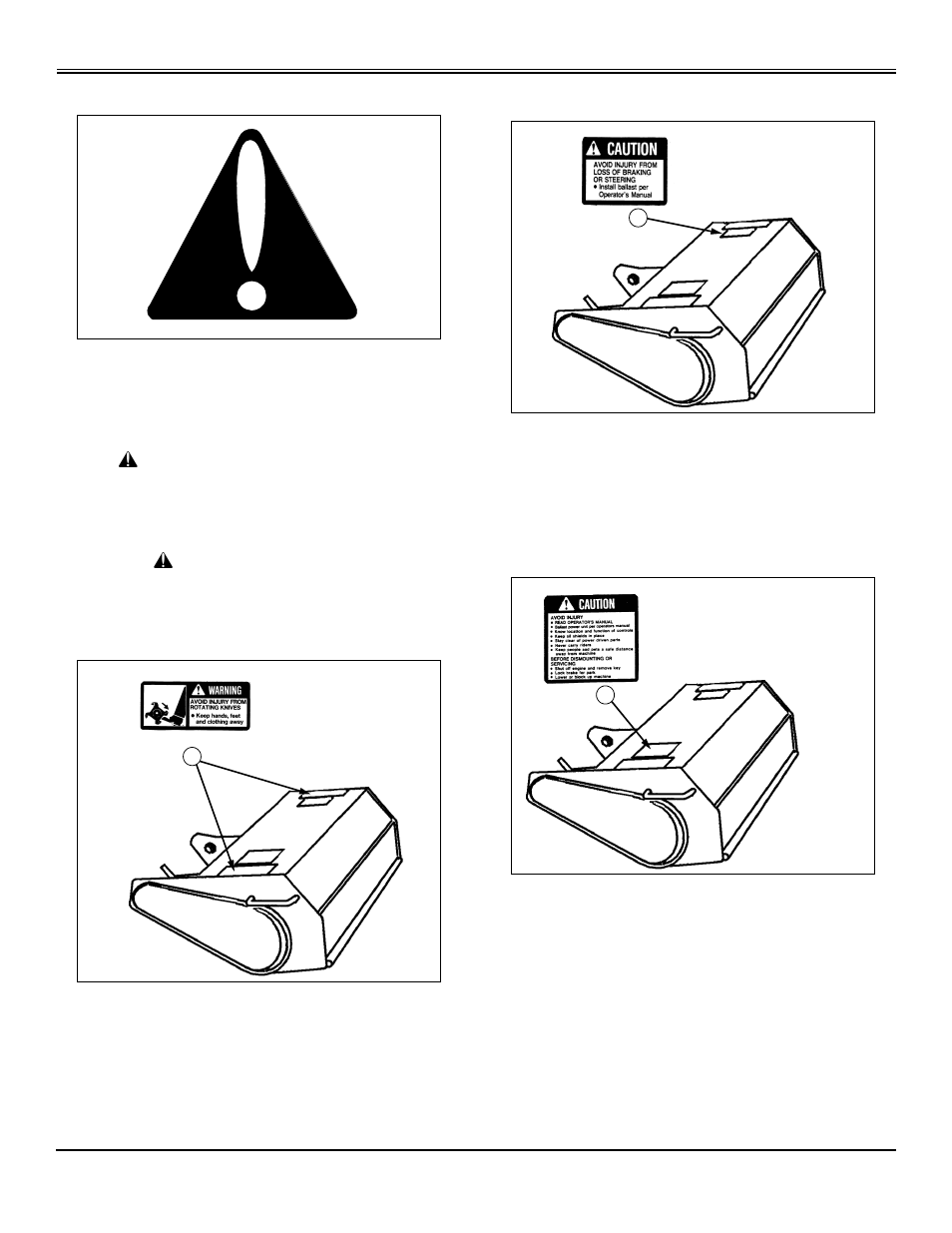 Safety, Understanding the machine safety labels, Warning (a) | Caution (b), Caution (c) | John Deere OMM141979 J9 User Manual | Page 5 / 36