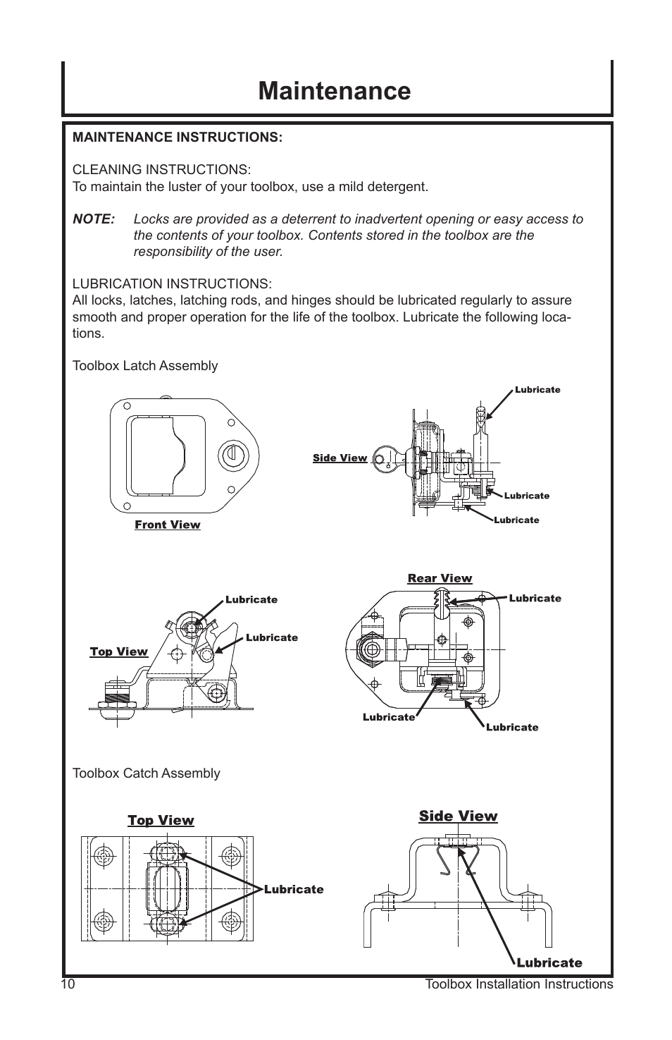Maintenance | John Deere AC-6975TB-A User Manual | Page 10 / 12