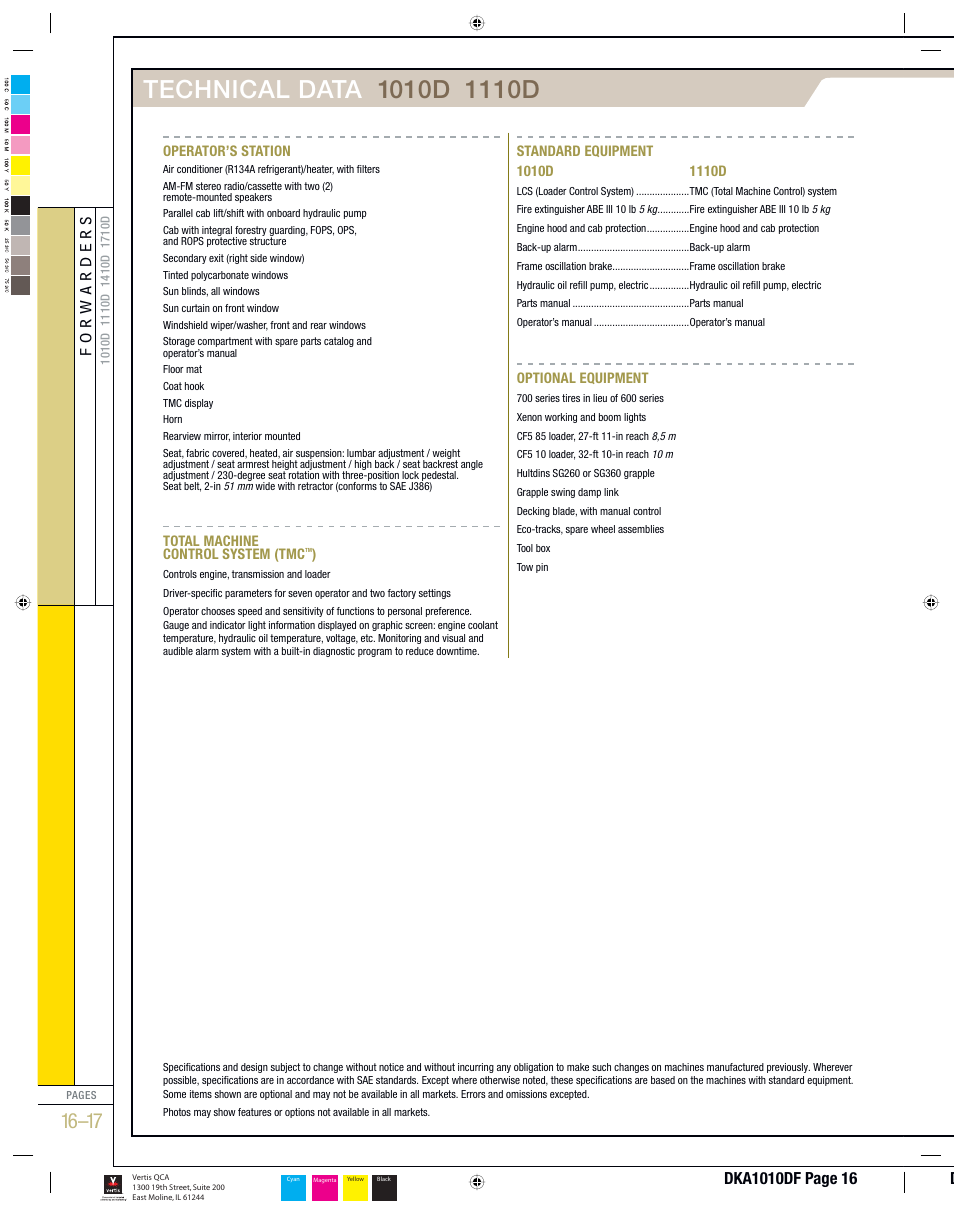 Forwarders | John Deere FORWARDERS 1110D User Manual | Page 16 / 24