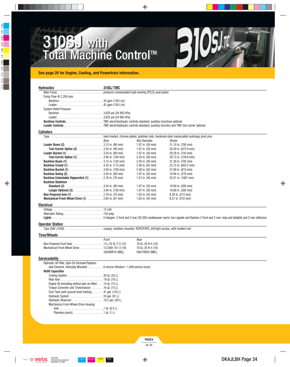 310sj, With total machine control | John Deere 310SJ User Manual | Page 24 / 40