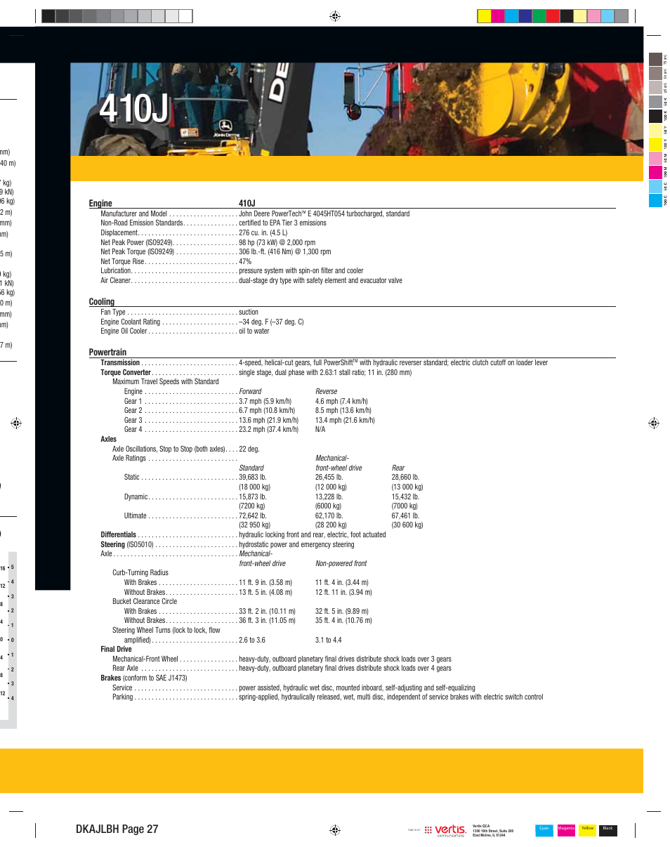 410j, Dkajlbh page 27 | John Deere 310SJ User Manual | Page 27 / 40